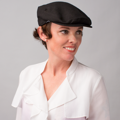Goorin Bros. eddy linen low profile ivy flatcap Black  womens styling