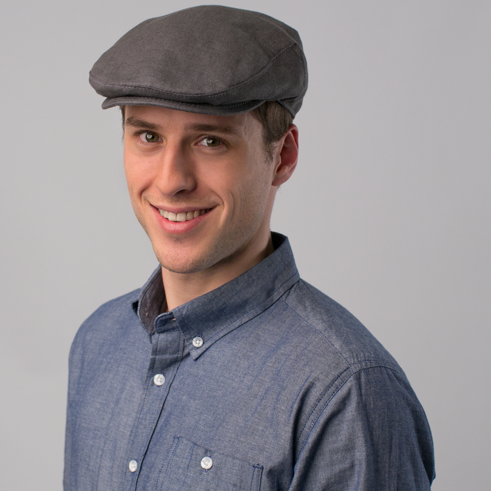 Goorin Bros. eddy linen low profile ivy flatcap Charcoal  mens styling