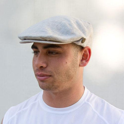 Goorin Bros. eddy linen low profile ivy flatcap Natural  mens styling