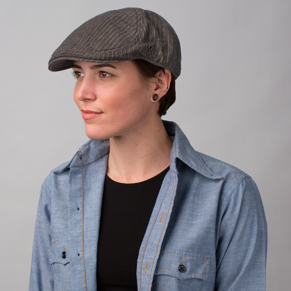 Goorin Bros. flight mechanic linen halo ivy flatcap Charcoal  womens styling