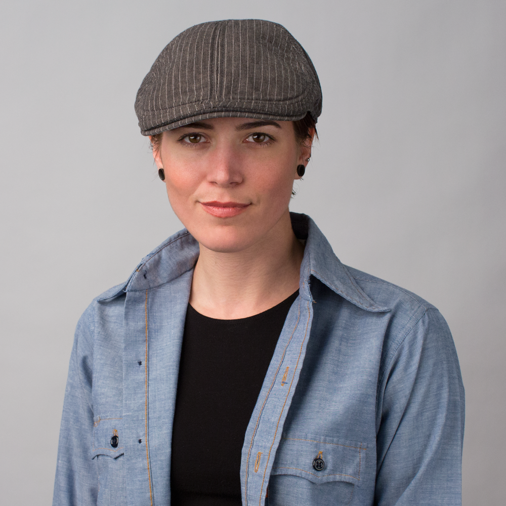 Goorin Bros. flight mechanic linen halo ivy flatcap Charcoal  womens styling