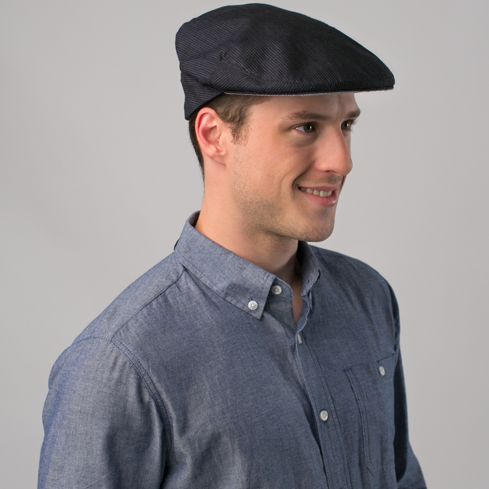 Goorin Bros. dermot crowley linen low profile ivy flatcap Navy  mens styling