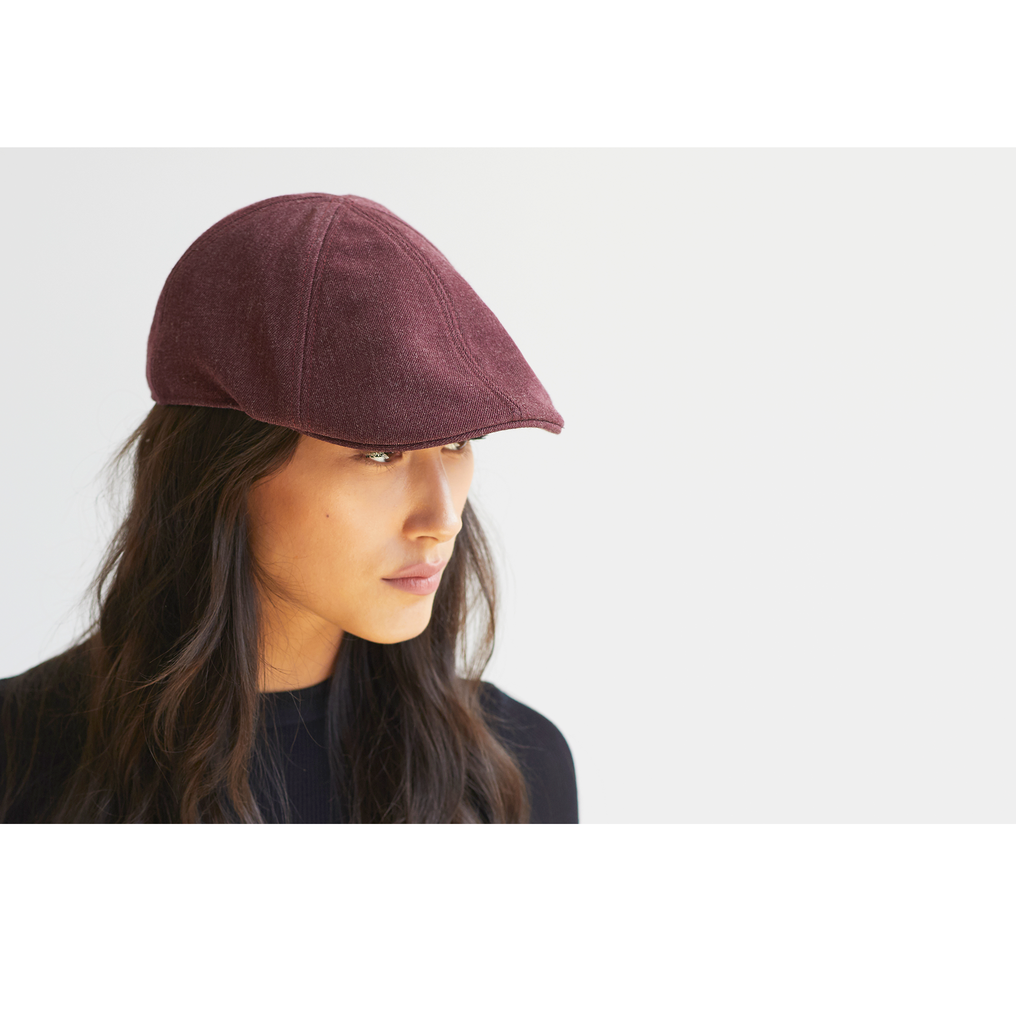 Goorin Bros. old town acrylic duckbill ivy flatcap Burgundy  womens styling