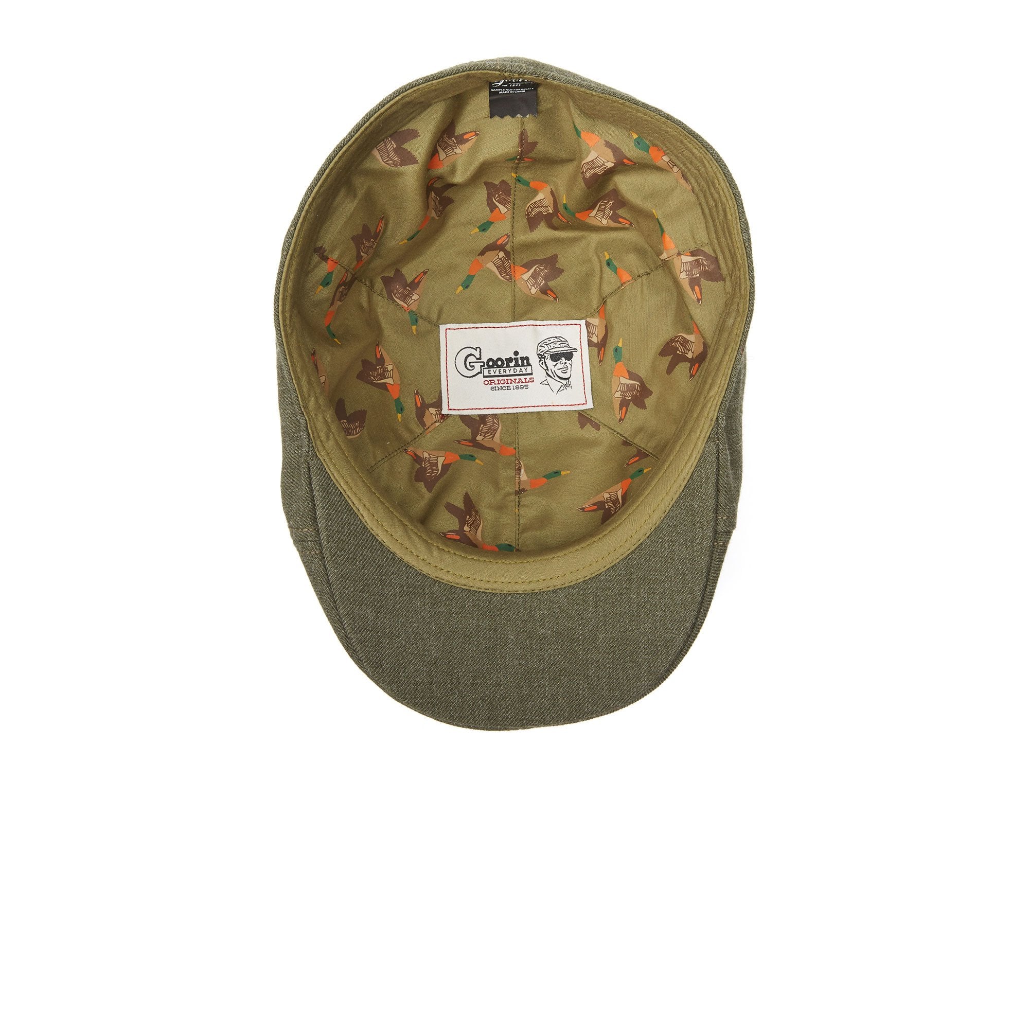 Goorin Bros. old town acrylic duckbill ivy flatcap Olive under view