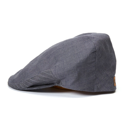 Goorin Bros. vladimir linen low profile ivy flatcap Navy side view