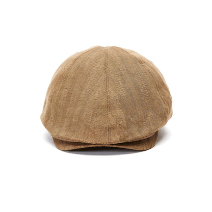 Goorin Bros. alistair linen 6 panel ivy flatcap Brown front view