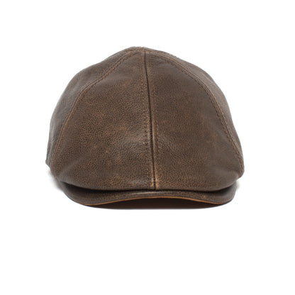 Goorin Bros. fortunato liberati leather gatsby Brown front view