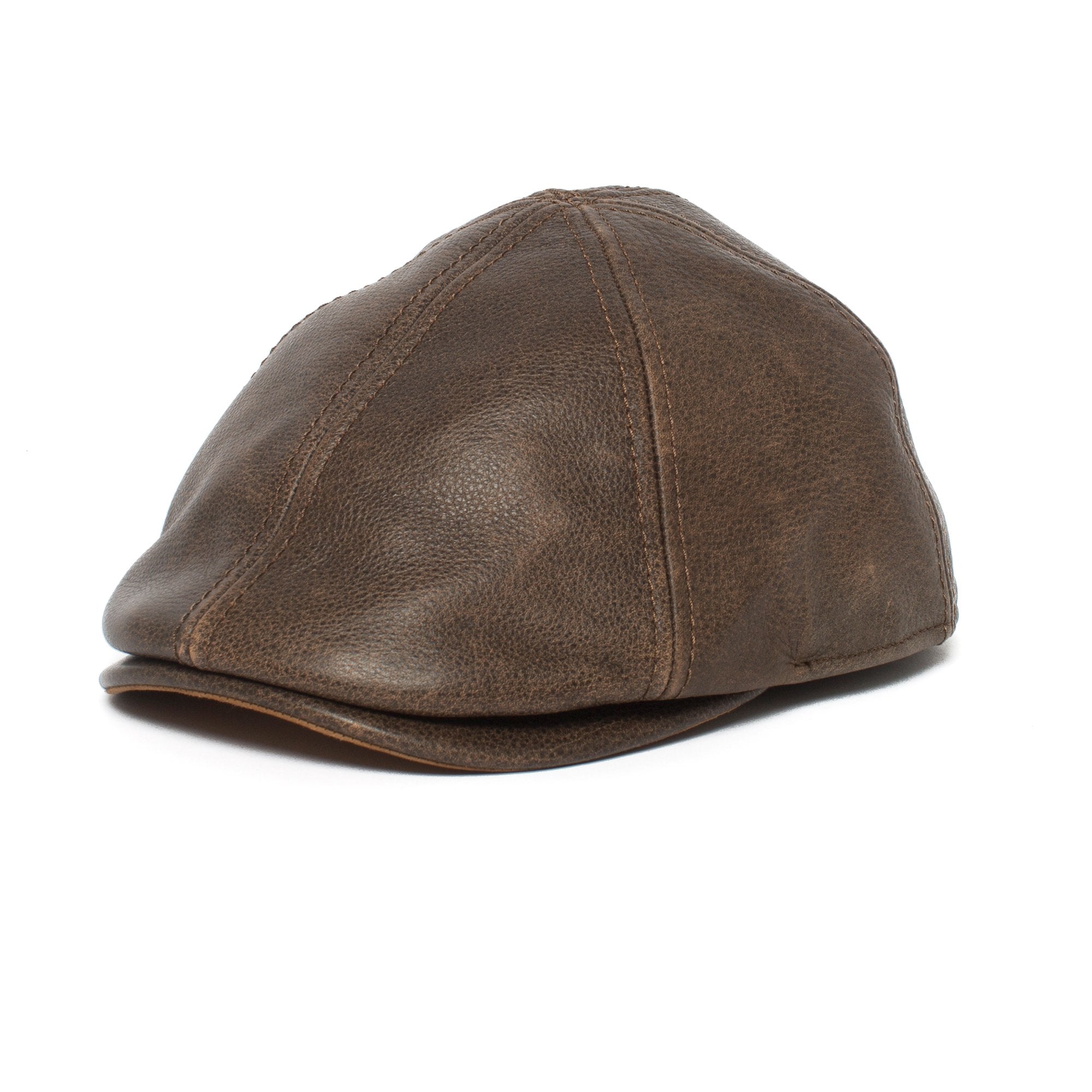 Goorin Bros. fortunato liberati leather gatsby Brown left side view