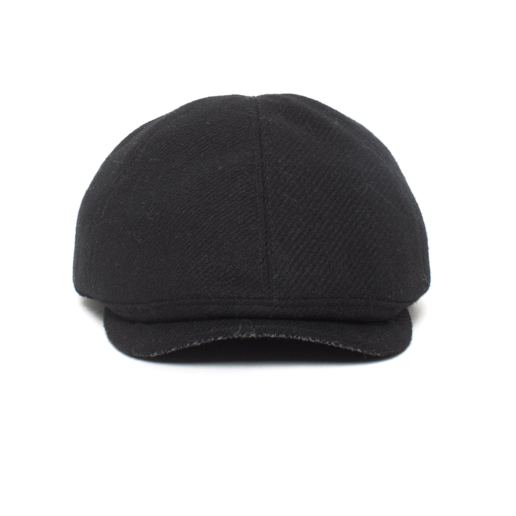 Goorin Bros. amos wool blend 6 panel ivy flatcap Black front view