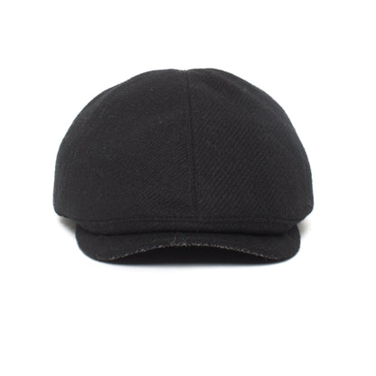 Goorin Bros. amos wool blend 6 panel ivy flatcap Black front view