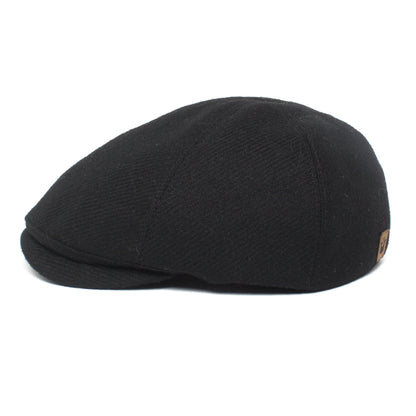 Goorin Bros. amos wool blend 6 panel ivy flatcap Black side view