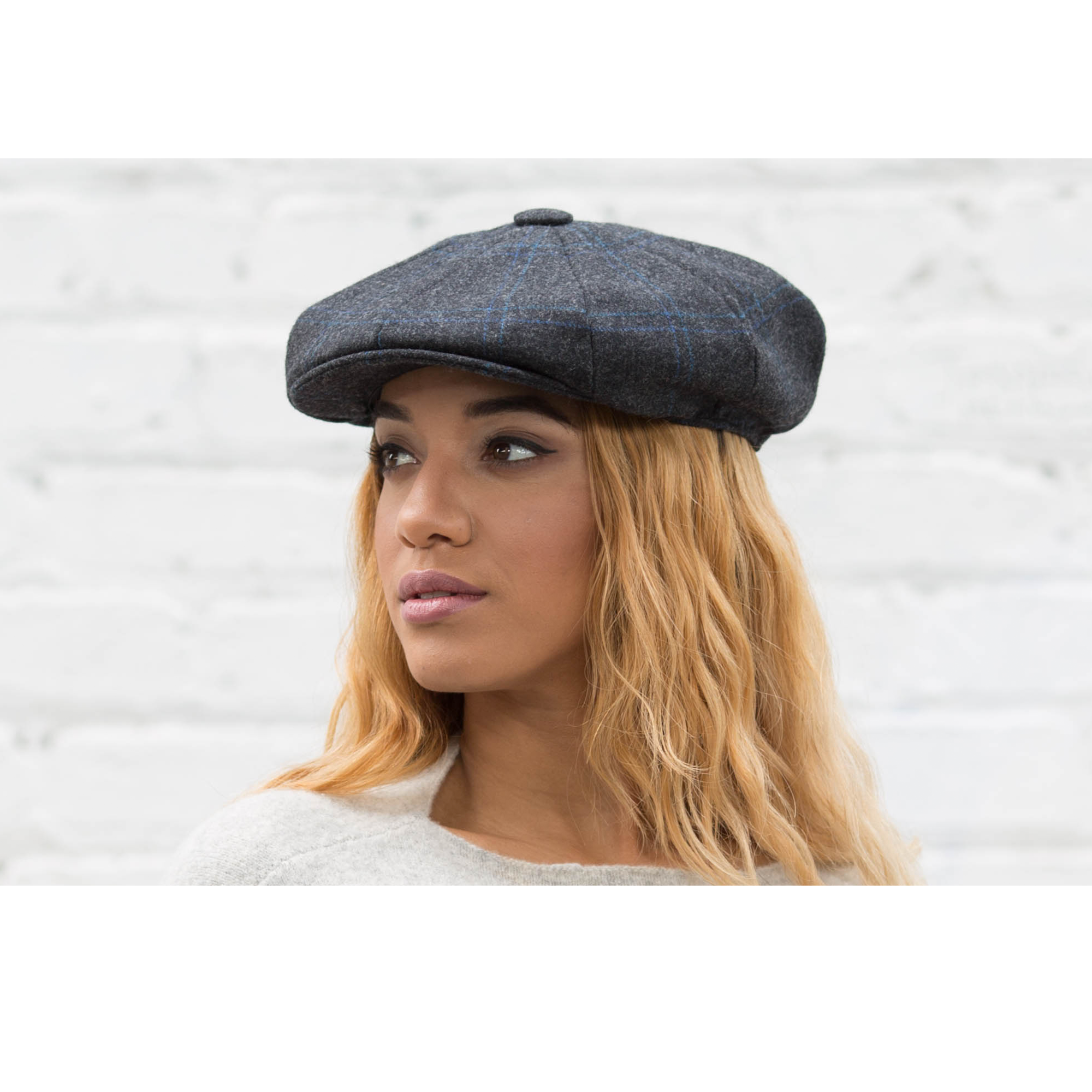 Goorin Bros. chatwin wool blend gatsby flatcap Charcoal  womens styling