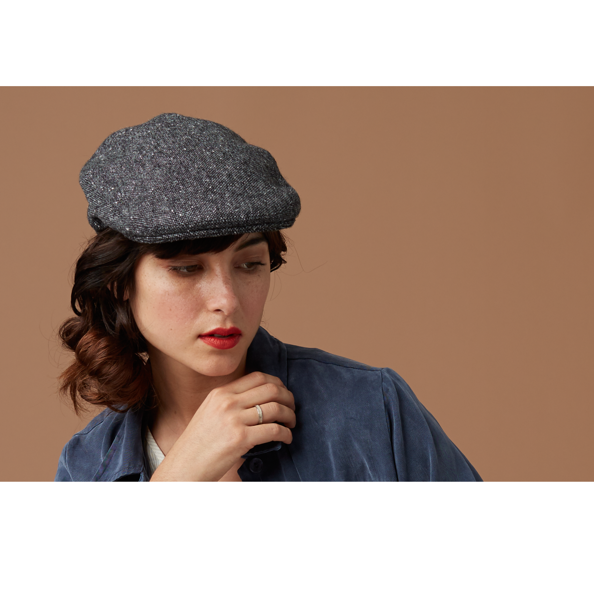 Goorin Bros. corwin wool blend low profile ivy flatcap Grey  womens styling