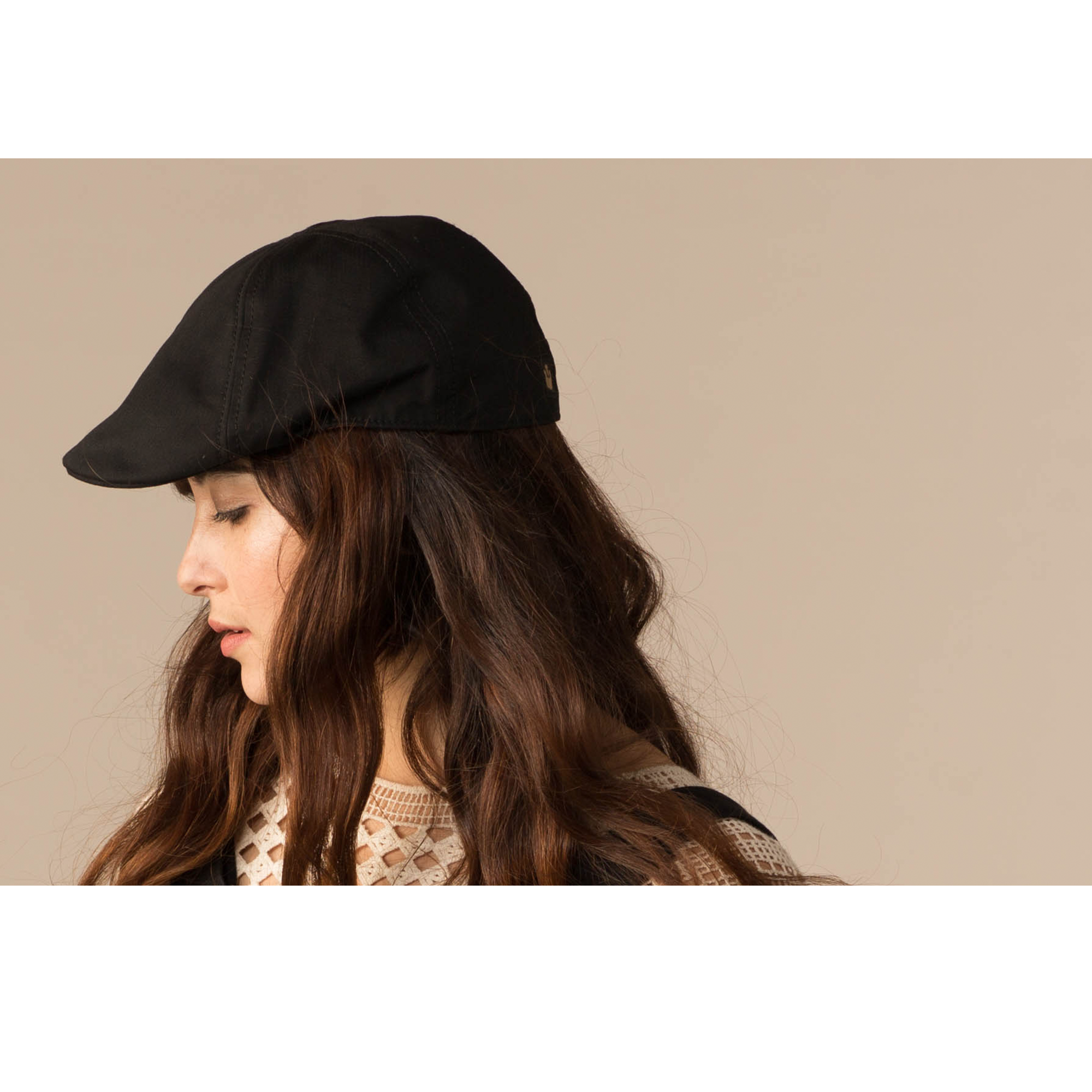 Goorin Bros. no name yet cotton 6 panel ivy flatcap Black  womens styling