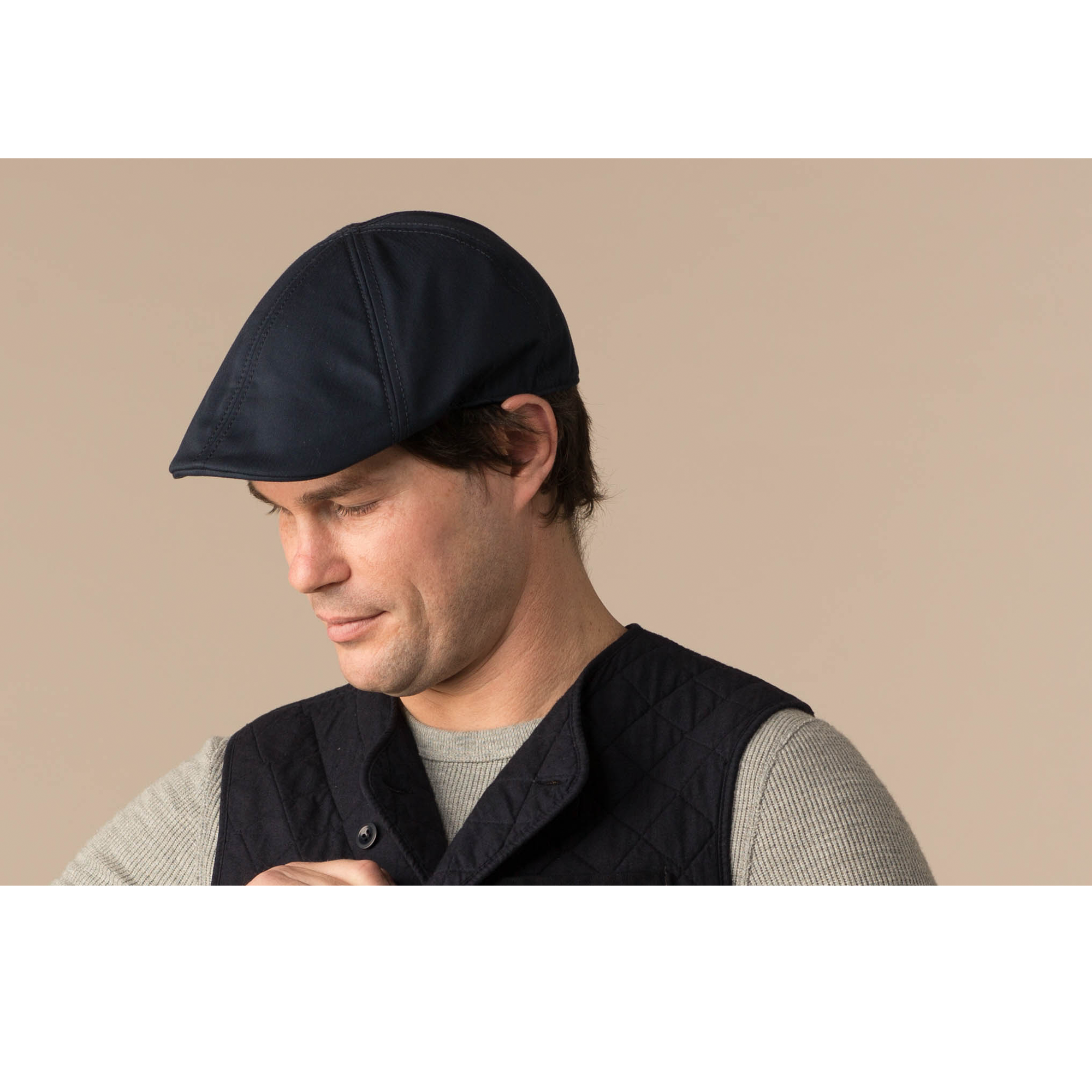 Goorin Bros. no name yet cotton 6 panel ivy flatcap Navy  mens styling