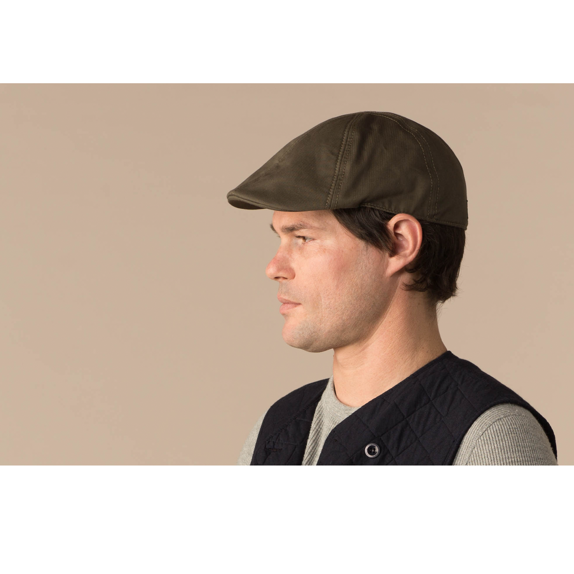 Goorin Bros. no name yet cotton 6 panel ivy flatcap Olive  mens styling