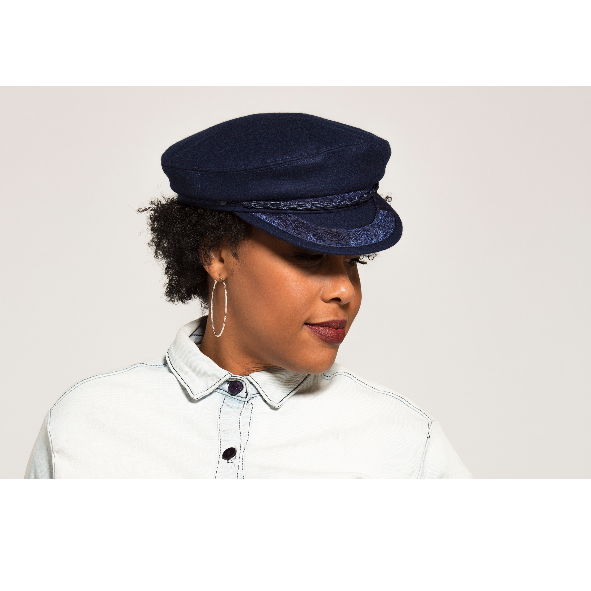 Goorin Bros. papou wool greek fisherman Navy  womens styling