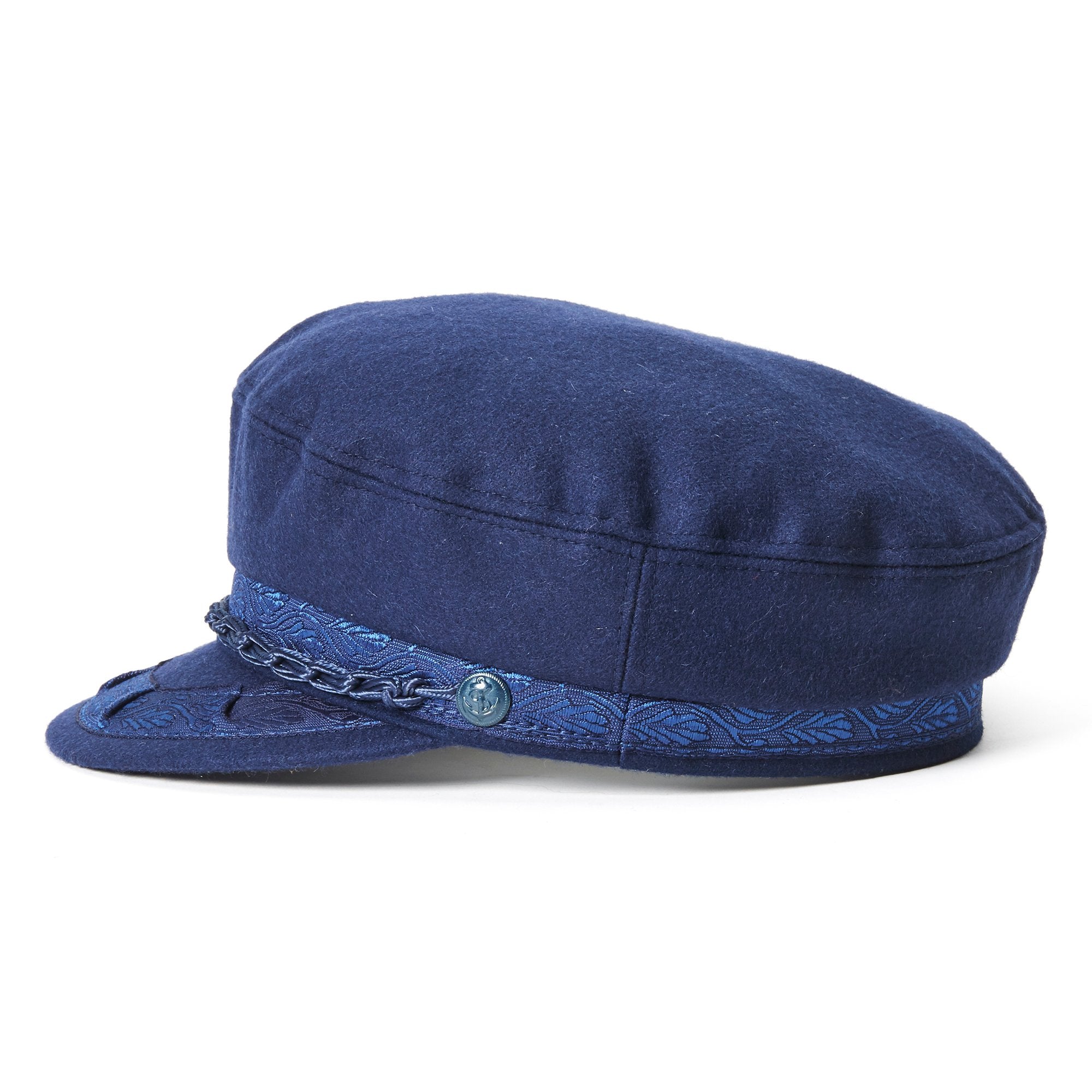 Goorin Bros. papou wool greek fisherman Navy side view