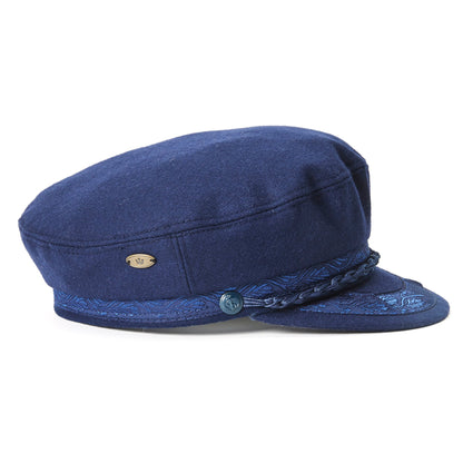Goorin Bros. papou wool greek fisherman Navy side view