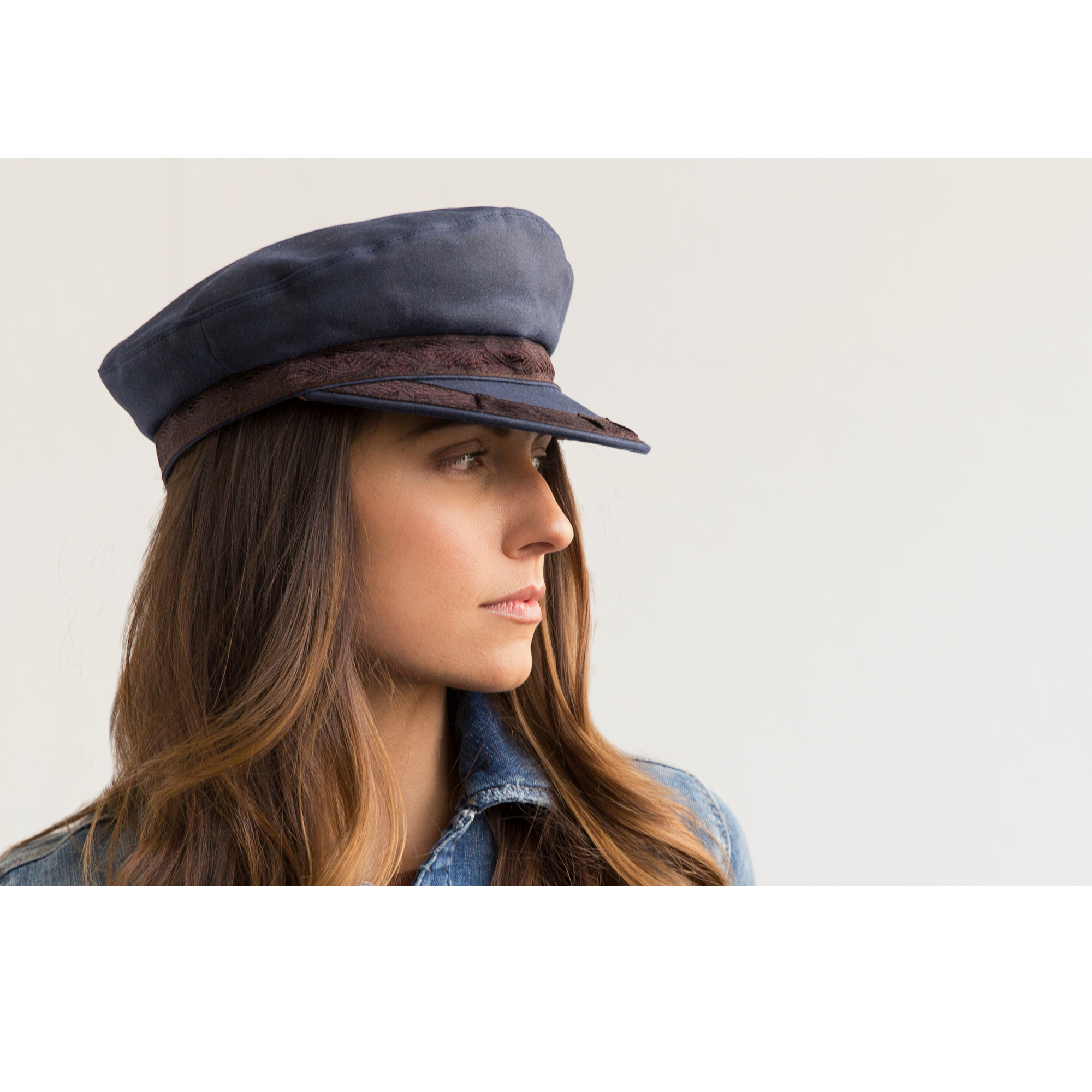 Goorin Bros. Artemis Navy Greek Fisherman womens styling