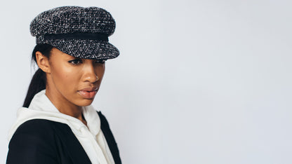 Goorin Bros. aspen wool greek fisherman Black  hero shot on female model