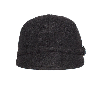 Goorin Bros. november rain wool blend rouched schoolboy hat Black front view