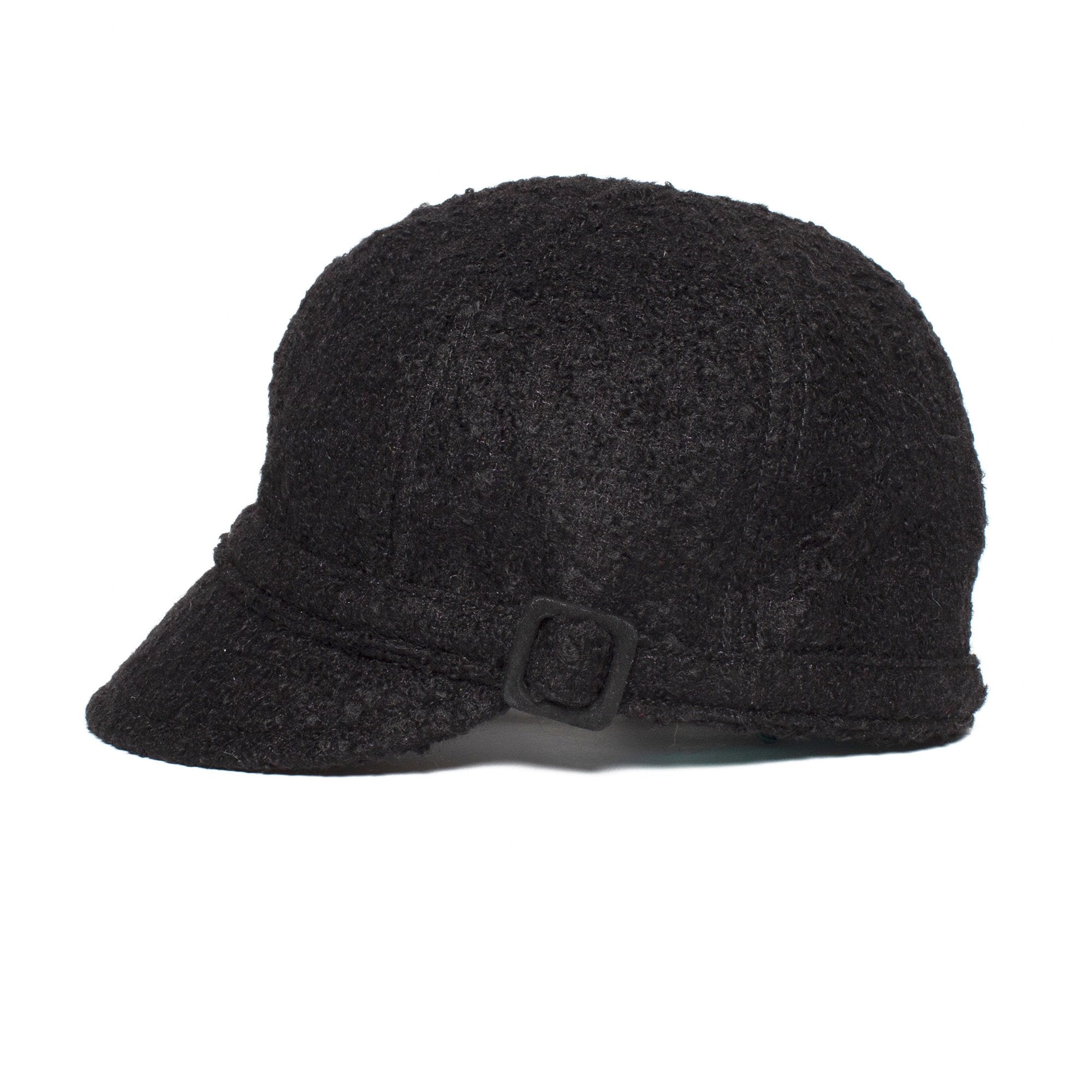 Goorin Bros. november rain wool blend rouched schoolboy hat Black side view