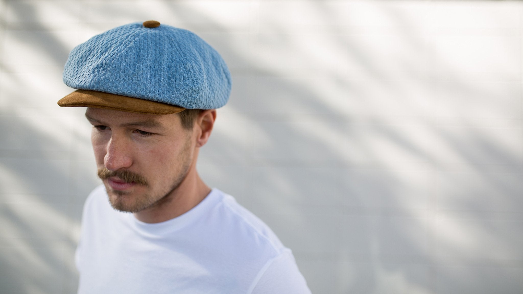 Goorin Bros. splish splash gatsby Light Blue hero shot on male model