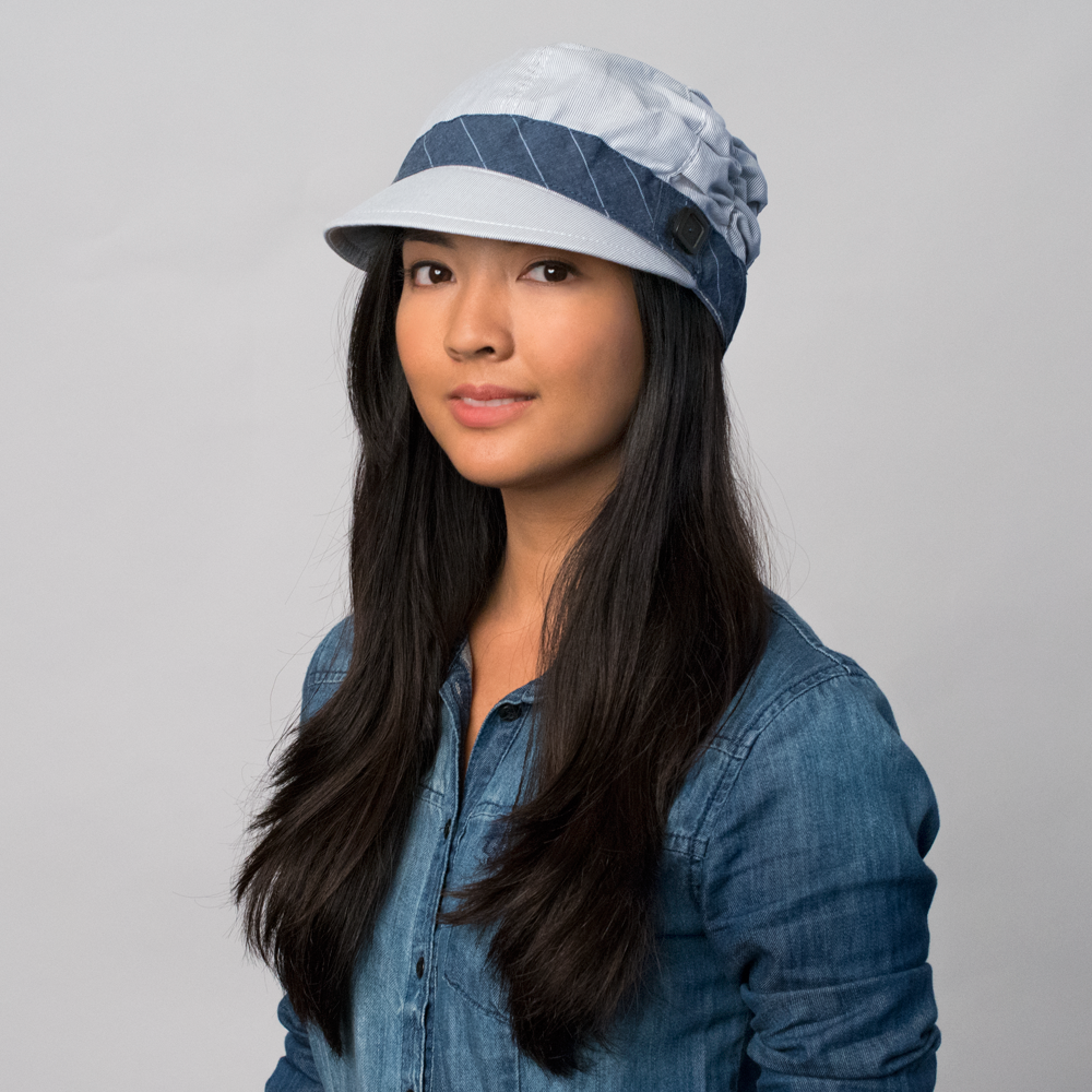 Goorin Bros. annie hall cotton rouched schoolboy hat White  womens styling