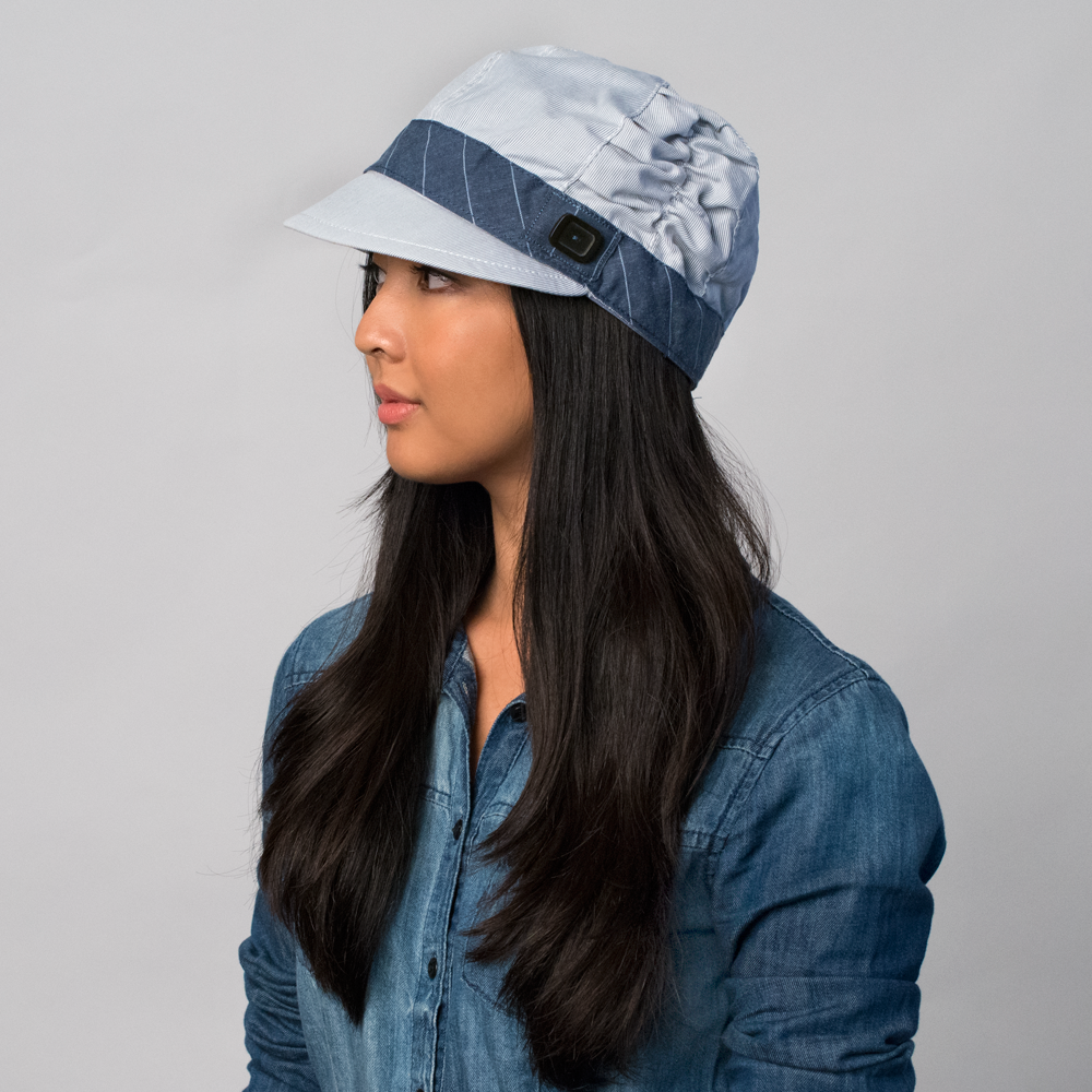 Goorin Bros. annie hall cotton rouched schoolboy hat White  womens styling