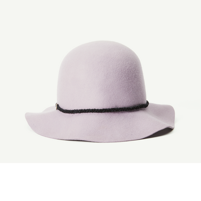 Goorin Bros. beach pea wool blend cloche hat Purple back view