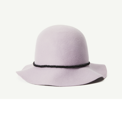 Goorin Bros. beach pea wool blend cloche hat Purple front view