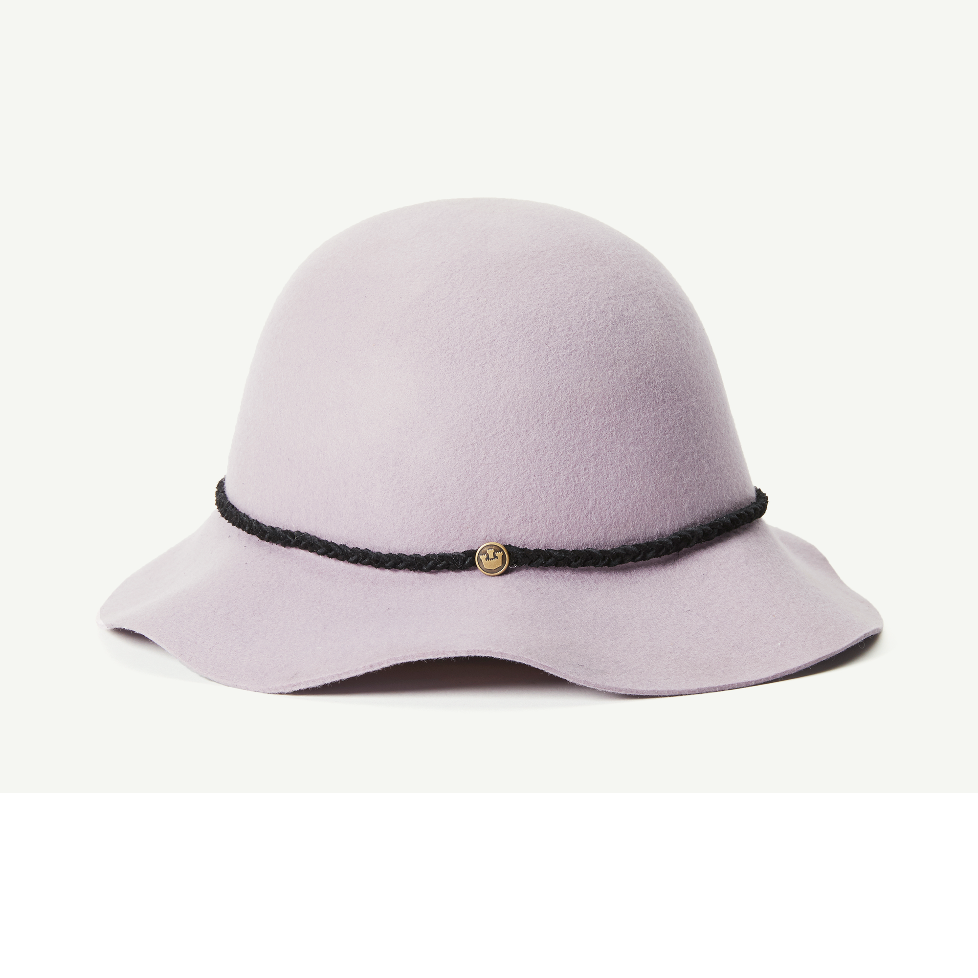 Goorin Bros. beach pea wool blend cloche hat Purple side view
