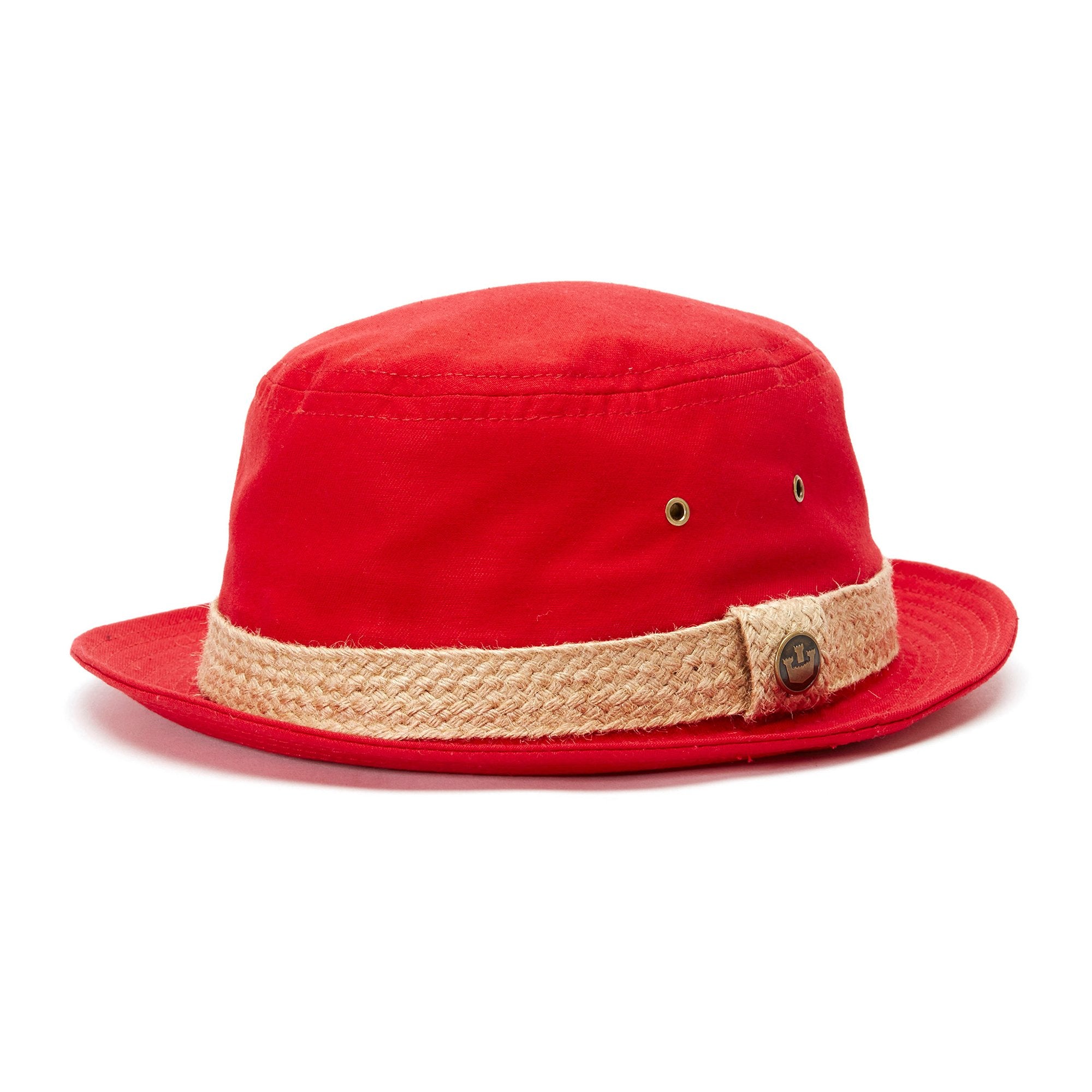 Goorin Bros. around the way cotton bucket Red left side view