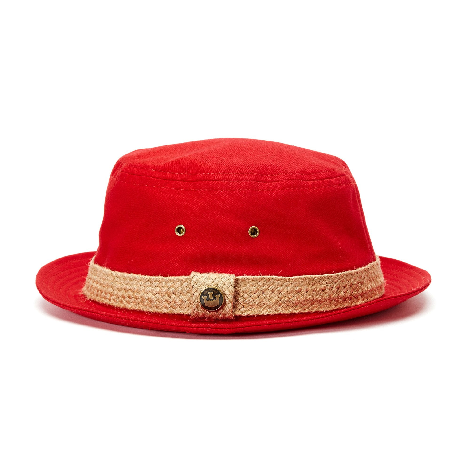 Goorin Bros. around the way cotton bucket Red side view