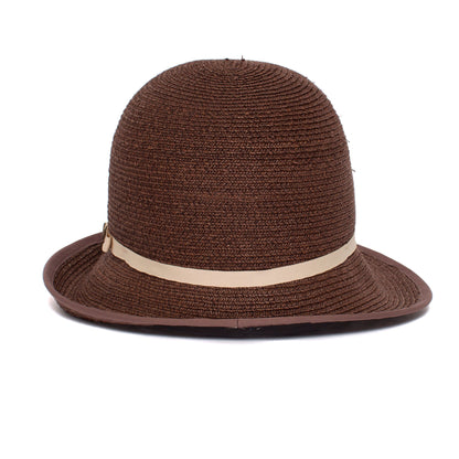 Goorin Bros. brown eyed girl straw cloche hat Brown back view