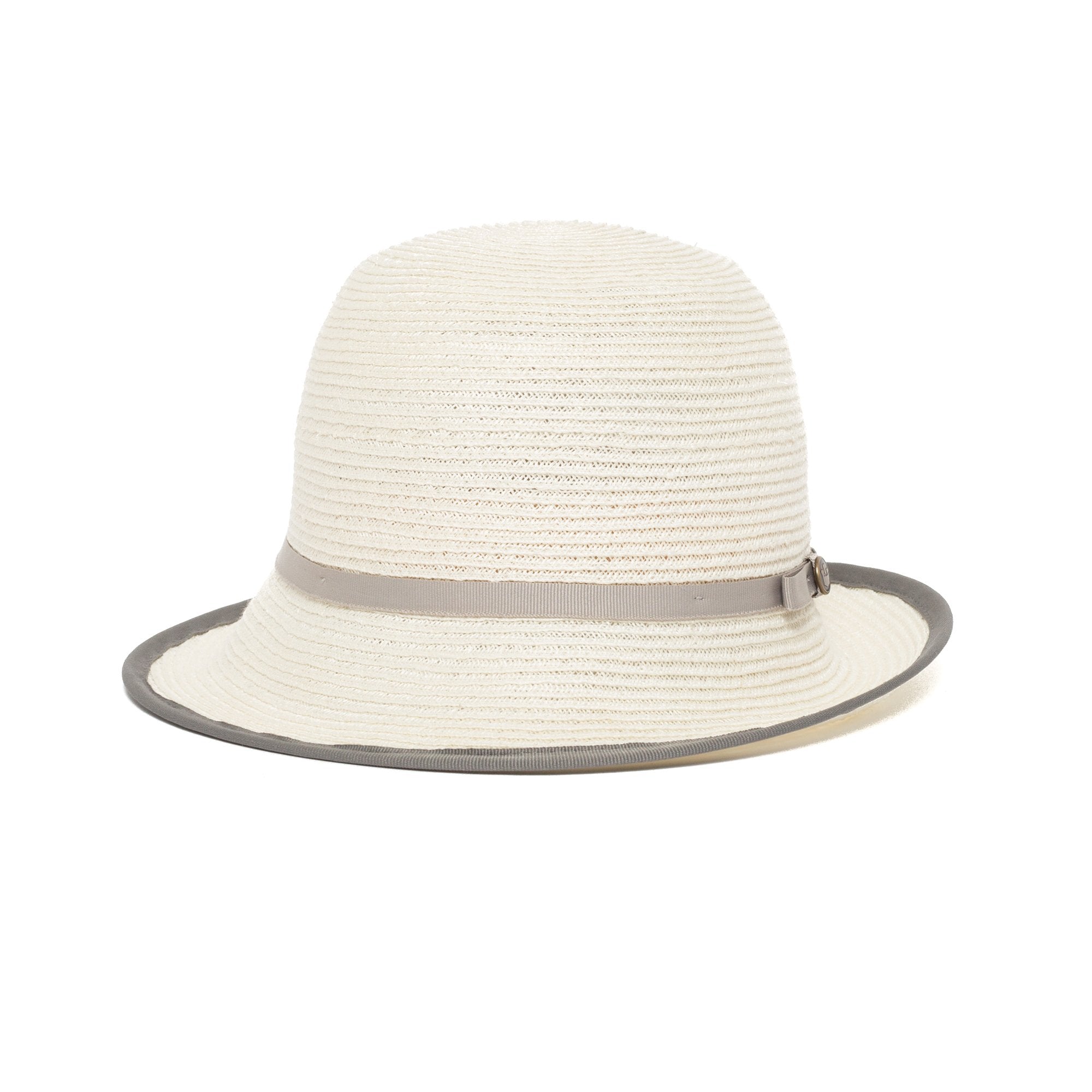Goorin Bros. brown eyed girl straw cloche hat Stone front view