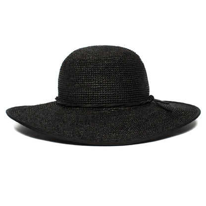 Goorin Bros. desert sun straw floppy hat Black front view