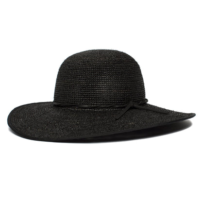Goorin Bros. desert sun straw floppy hat Black left side view