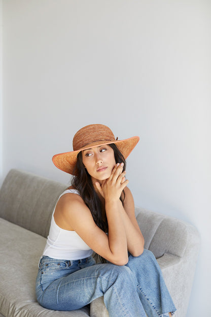 Goorin Bros. desert sun straw floppy hat Coral Lifestyle Womens