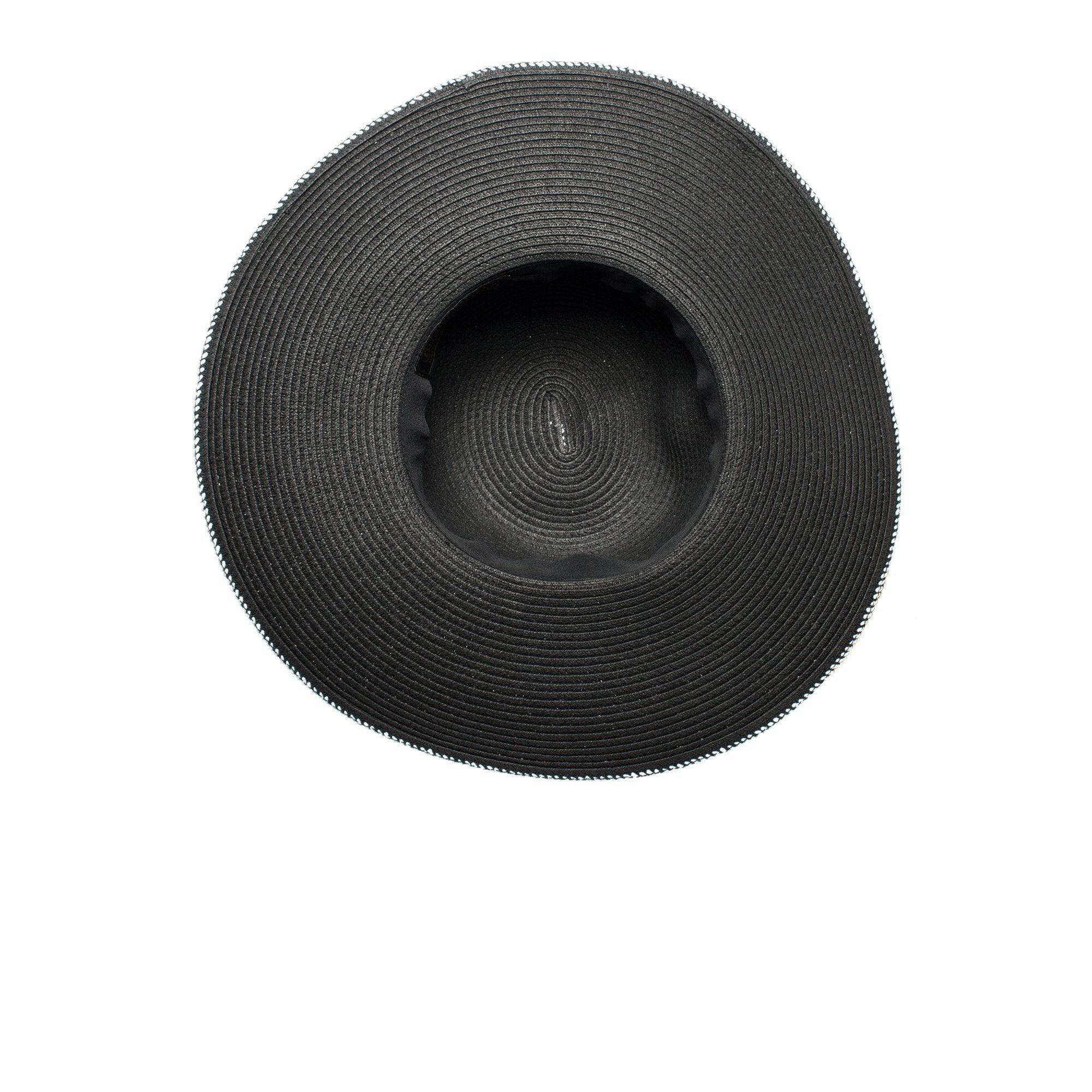 Goorin Bros. dilly dolly straw floppy hat Black under view