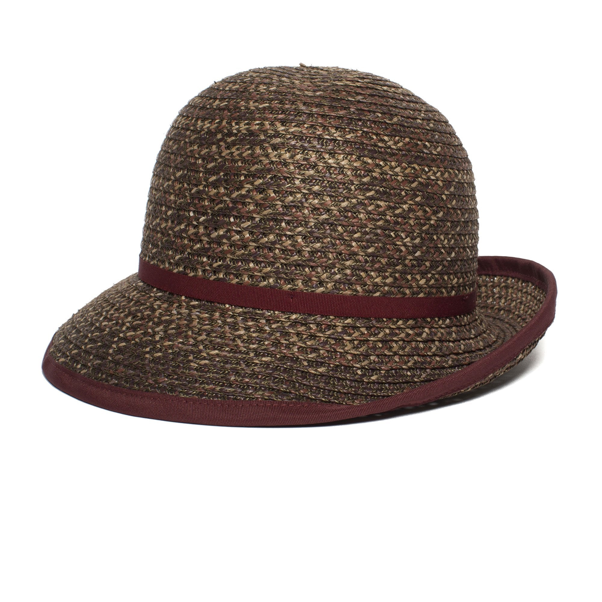 Goorin Bros. lady queen straw cloche hat Brown front view