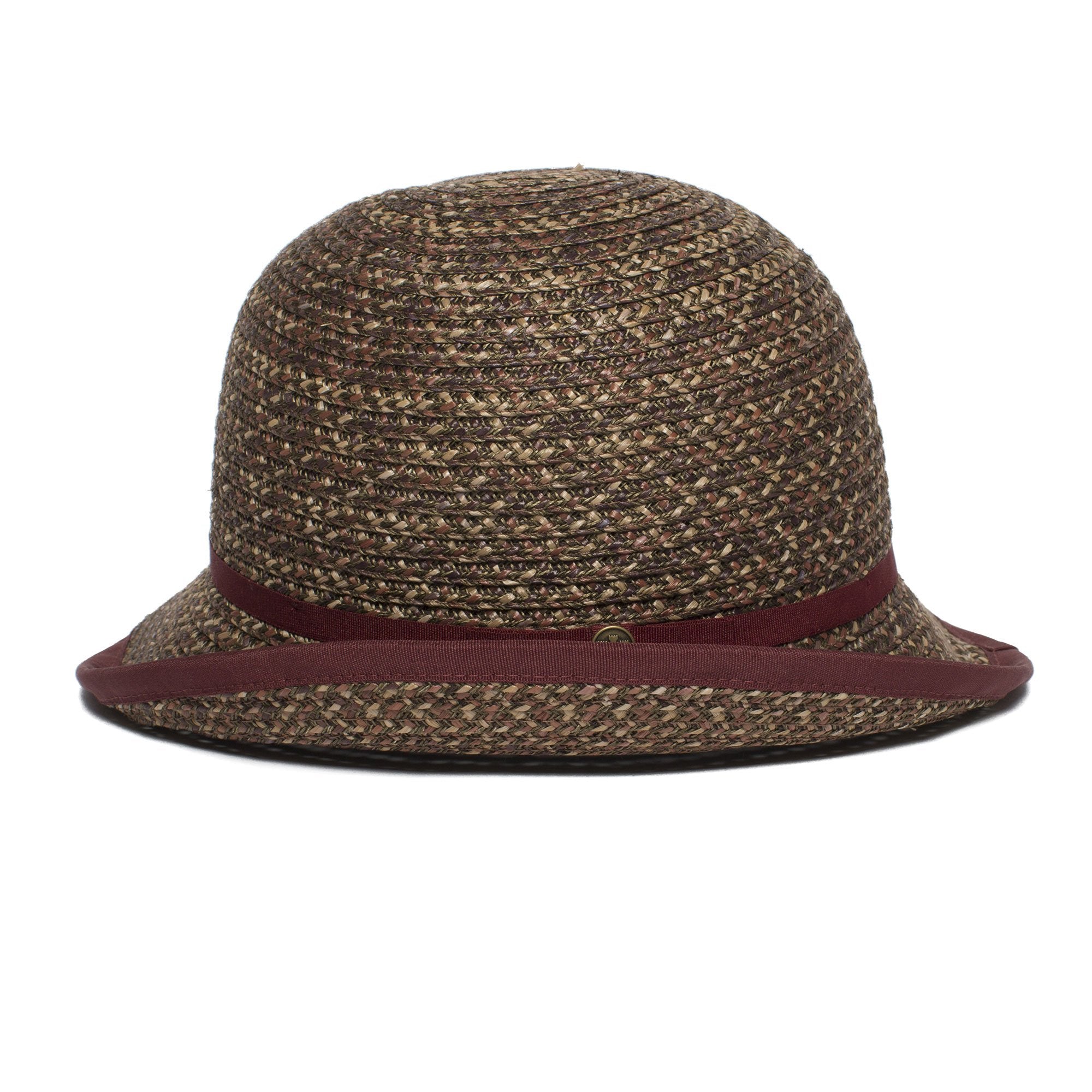 Goorin Bros. lady queen straw cloche hat Brown side view