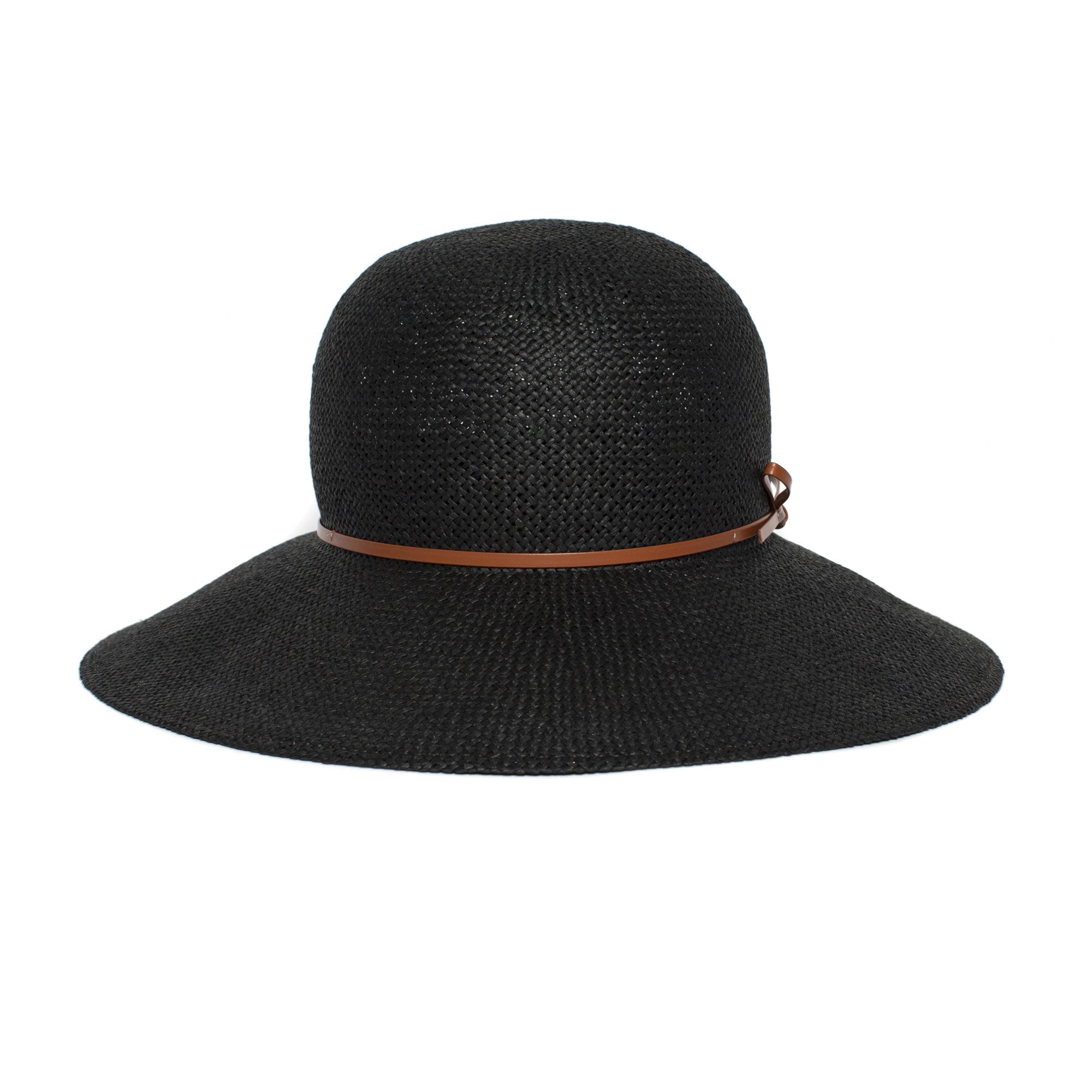 Goorin Bros. hydrangea straw floppy hat Black front view