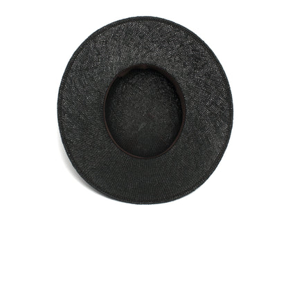 Goorin Bros. hydrangea straw floppy hat Black under view