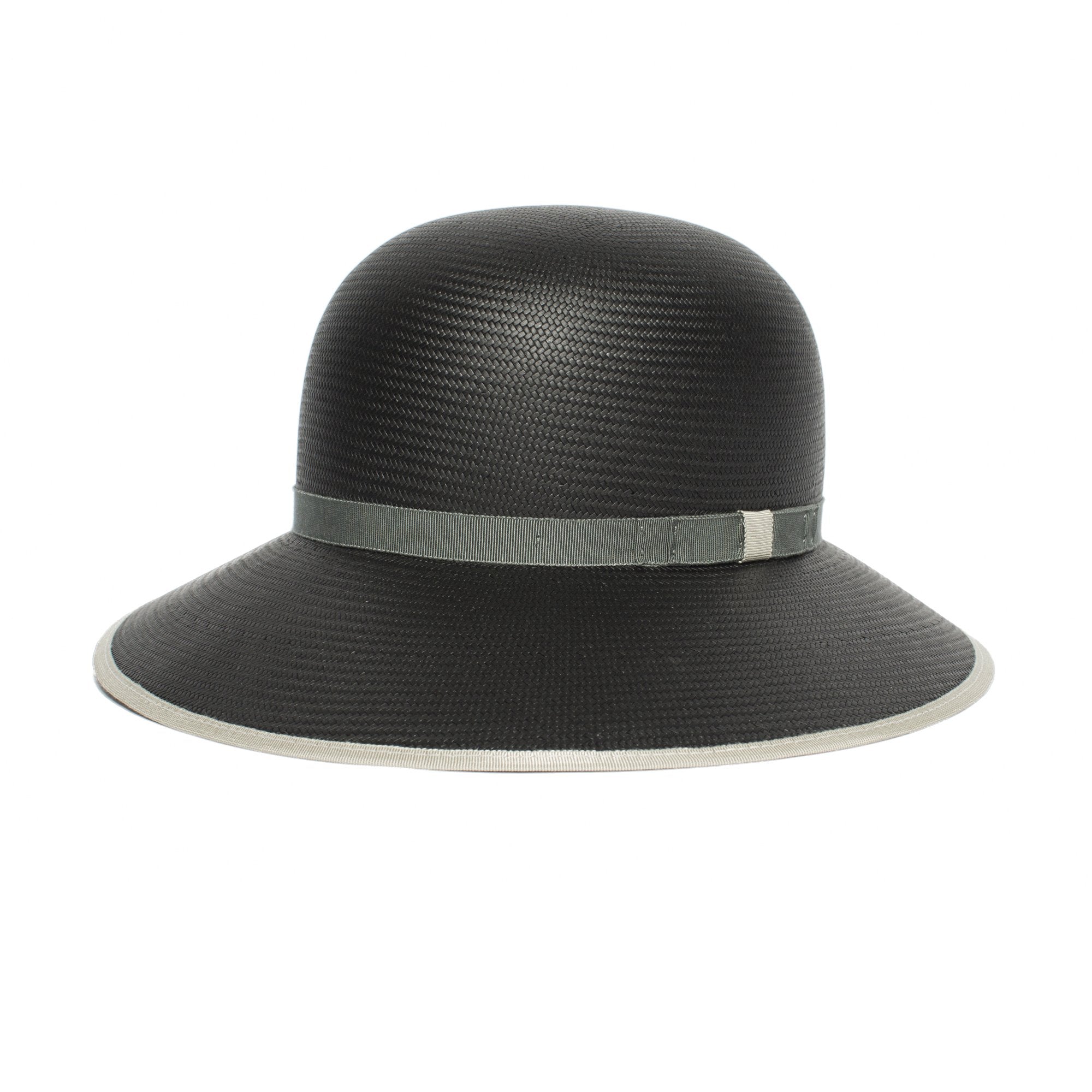 Goorin Bros. blackberry pie straw asymmetric cloche hat Black left side view