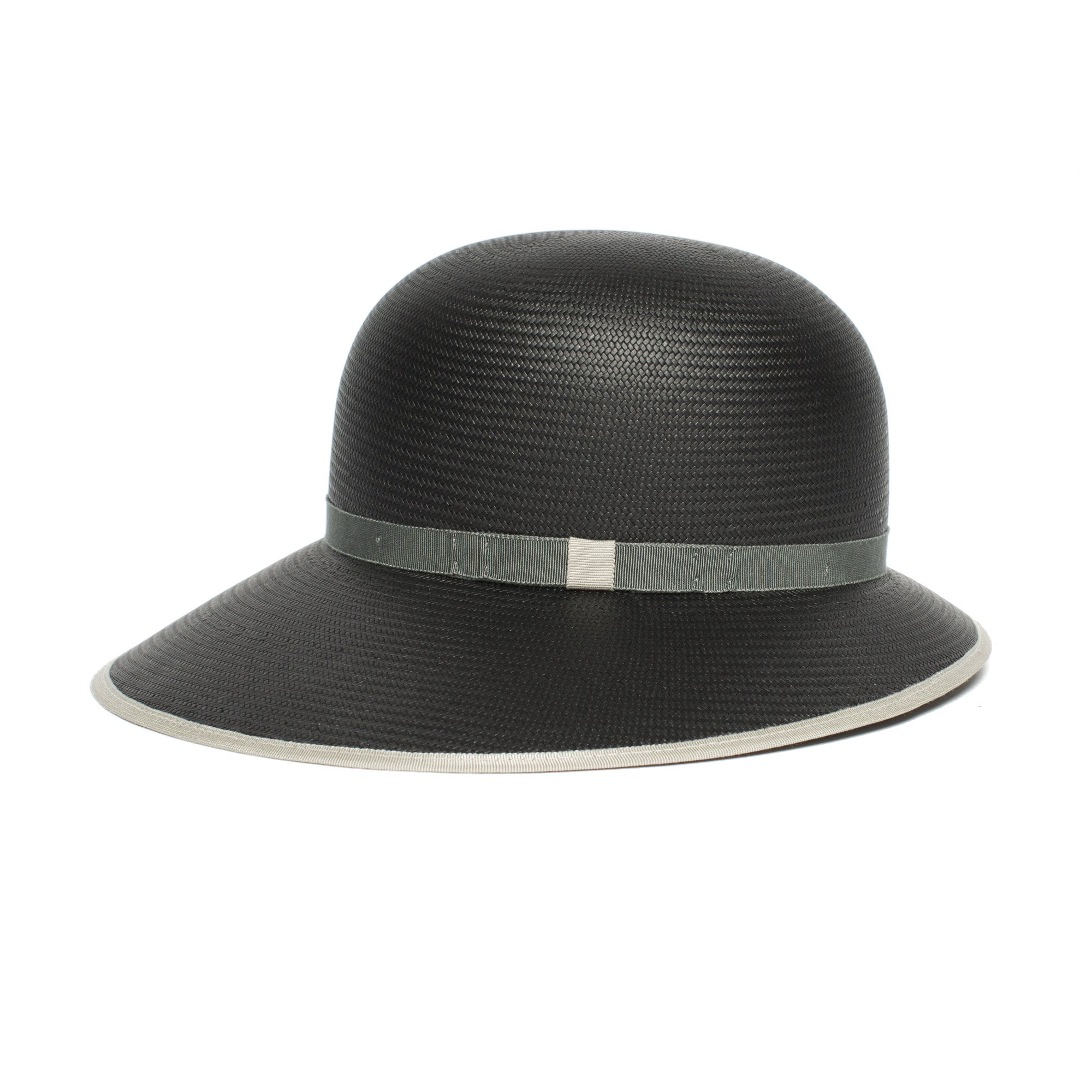 Goorin Bros. blackberry pie straw asymmetric cloche hat Black side view