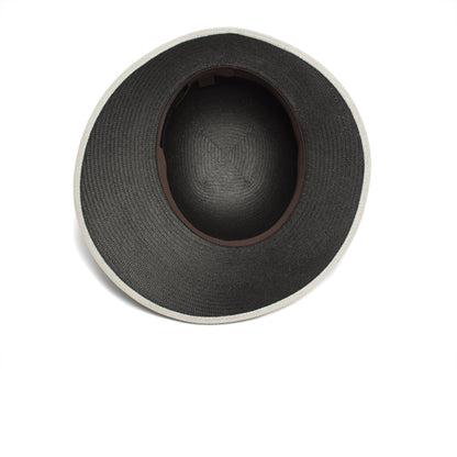 Goorin Bros. blackberry pie straw asymmetric cloche hat Black under view