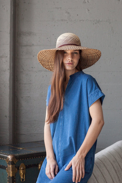 Goorin Bros. pretty face straw wide brim floppy hat Natural Lifestyle Womens
