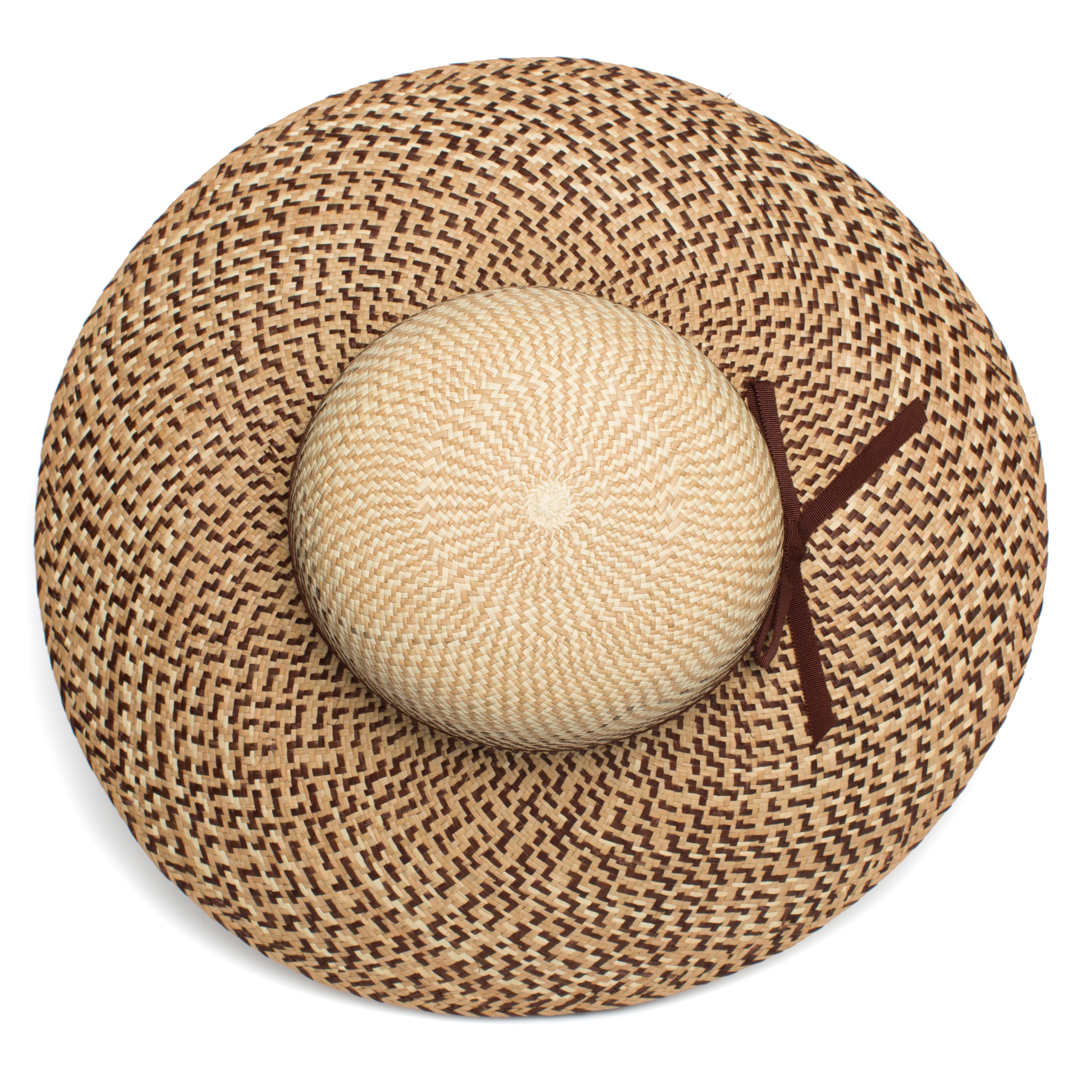 Goorin Bros. pretty face straw wide brim floppy hat Natural top view